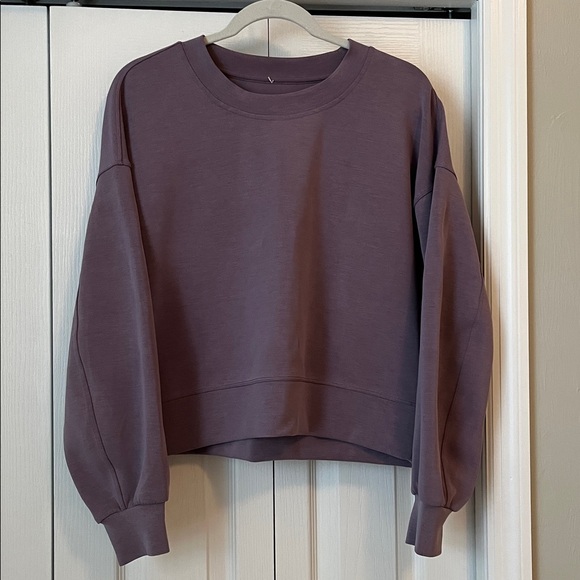 LULULEMON Perfectly Oversized Cropped Crew Sz M - Picture 2 of 7